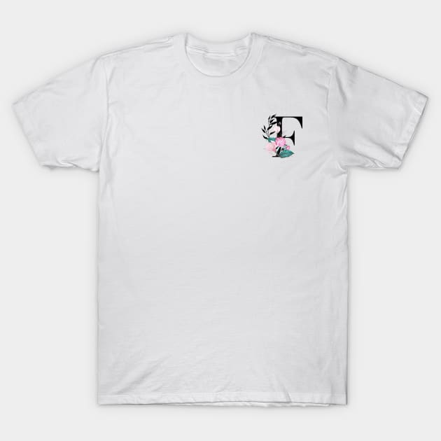 Floral Monogram F T-Shirt by Eric Okore